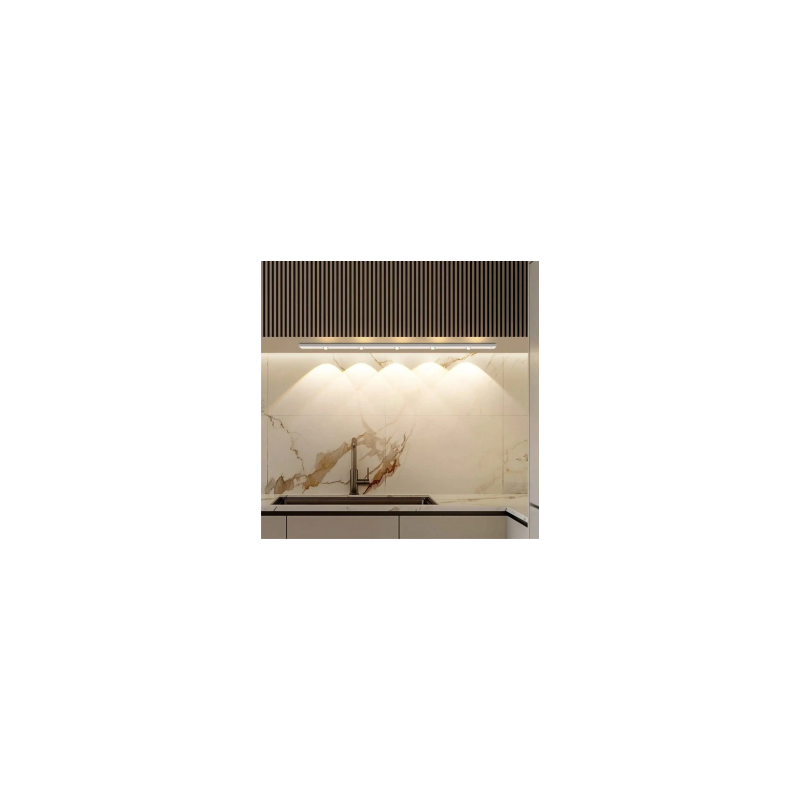 Lampe de Nuit à Détection de Mouvement Sans Fil pour Armoire - 60cm 6 LED - Argent Spatial · Smarty Paris